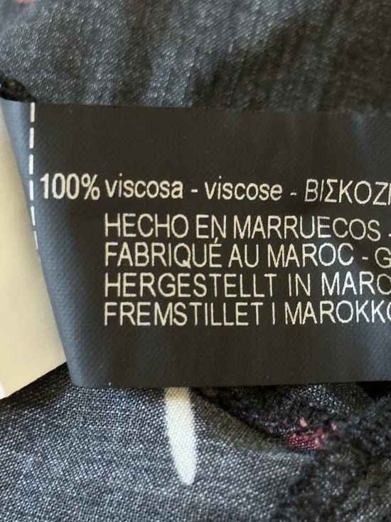 Zara  Dolly Black & Red Poppies Dress Fit and Flare Long Sleeve Shirt Dress XS - Picture 11 of 12